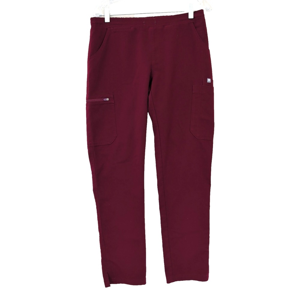 FIGS Yola Skinny Scrub Pants Womens S Burgundy Technical Collection Nurse